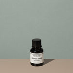 Hudson Made co beard and shave oil juniper myrrh in a 60ml amber rounded glass bottle with a plastic dropper cap and a white label