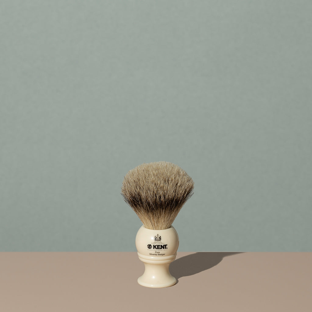 Kent Silvertip Shaving Brush - Cream
